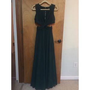 Lulu’s Green Side Cut Out Dress